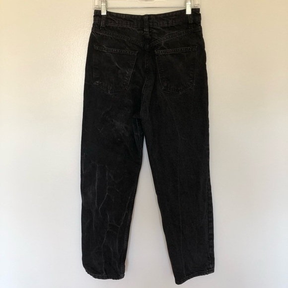 Zara Dad Jeans Black Button Fly 6 - Picture 4 of 5